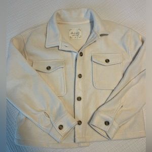 Altar’d State Cream Button Up Sherpa Jacket